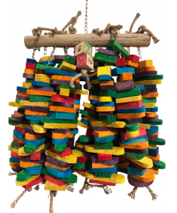 Parrot-Supplies Humongous 260 Colourful Wooden Slats XXXL Macaw Parrot Toy Parrot-Supplies Humongous 260 Colourful Wooden Slats XXXL Macaw Parrot Toy